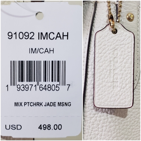 NWT! *LIMITED EDITION* COACH MIXED PATCHWORK CONVERTIBLE JADE SHOULDER BAG - Picture 13 of 14